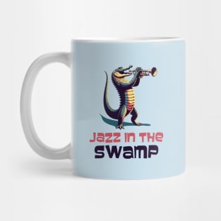 Jazz in the Swamp, alligator Mug